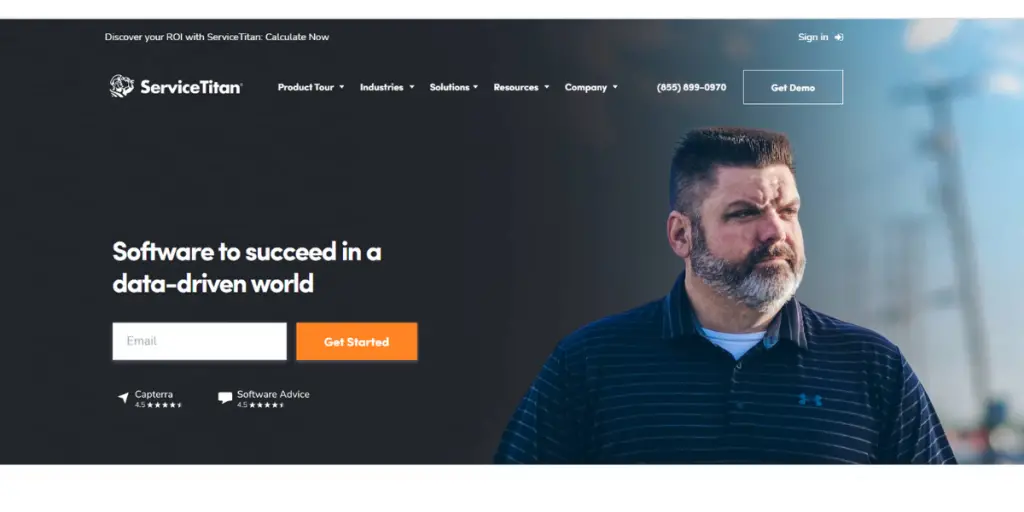 Webpage of Service Titan