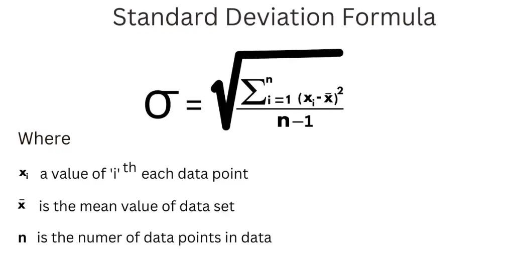 hypothesis standard deviation formula