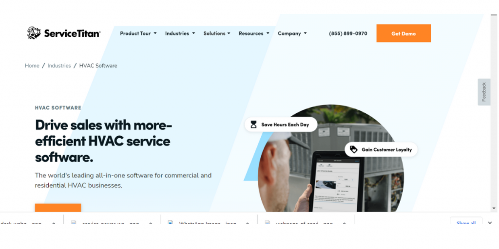 Webpage of ServiceTitan