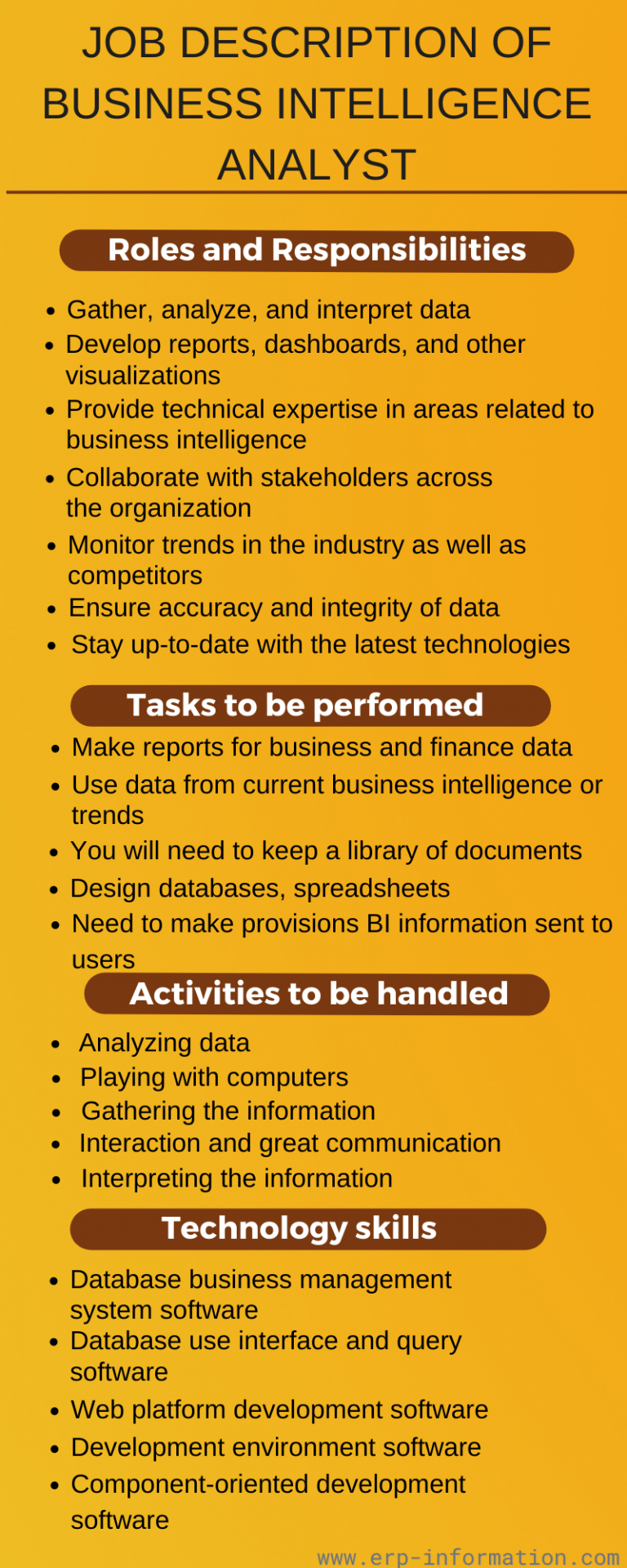 Business Intelligence Analyst Skills Responsibilities 