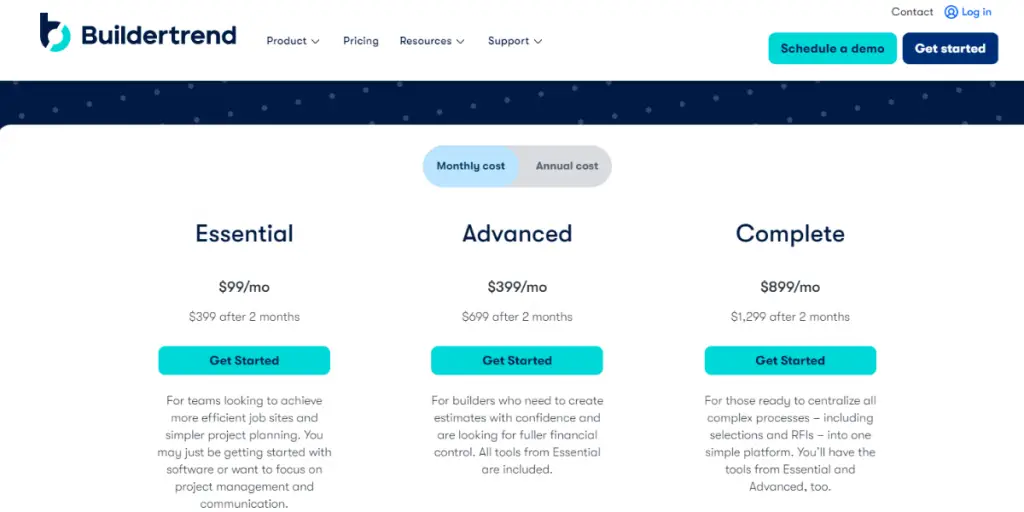 Pricing of Buildertrend
