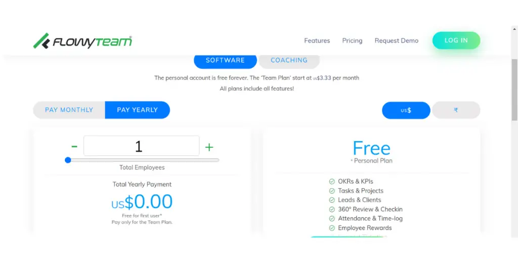 Pricing of Flowyteam 