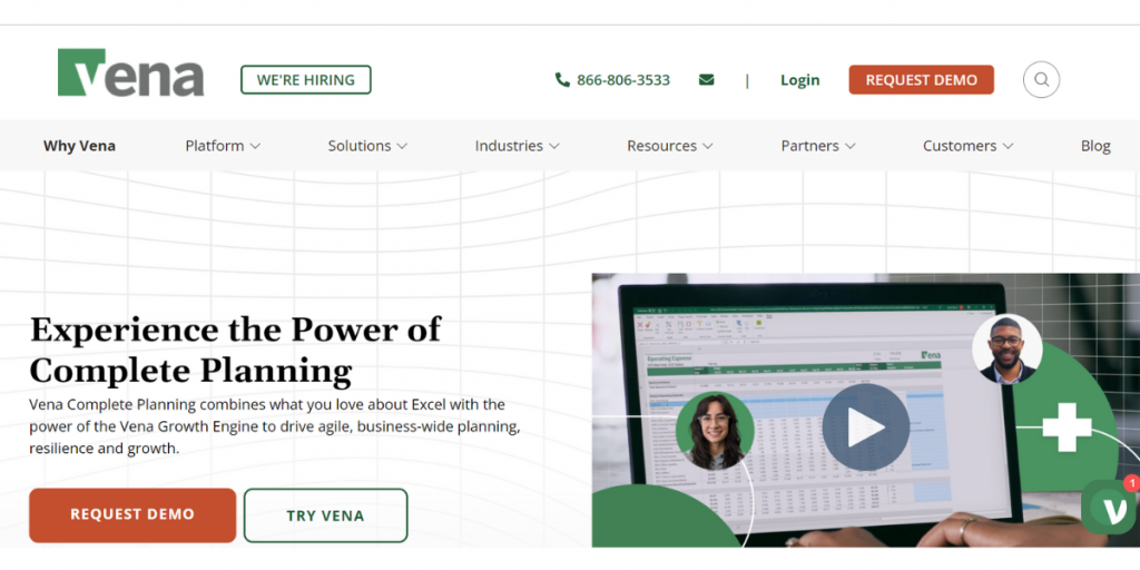 Webpage of Vena