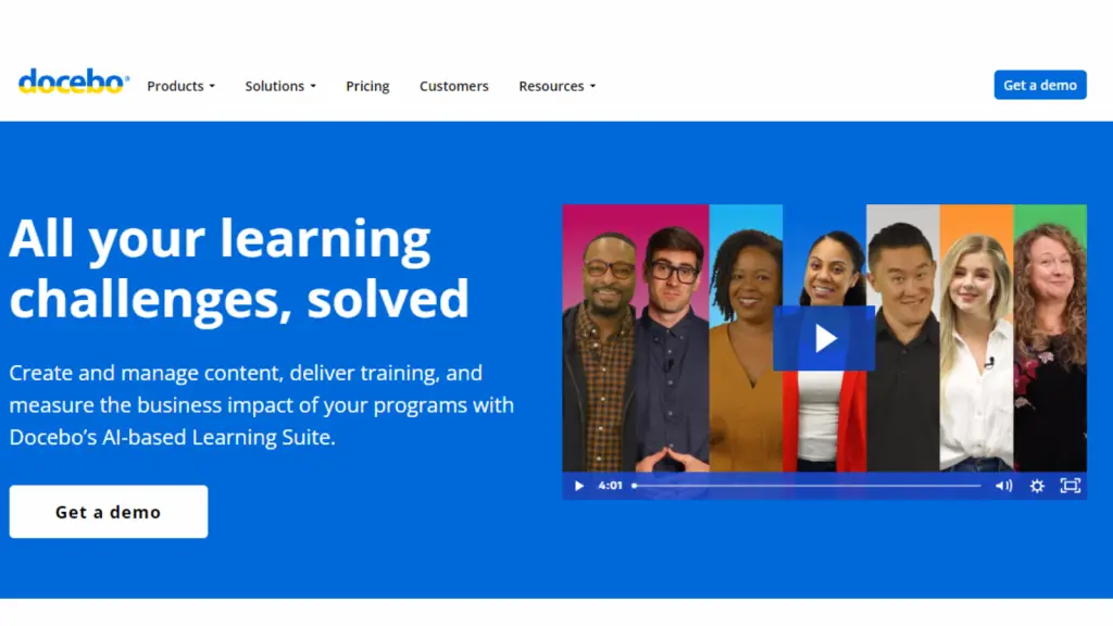 Webpage of iSpring Learn