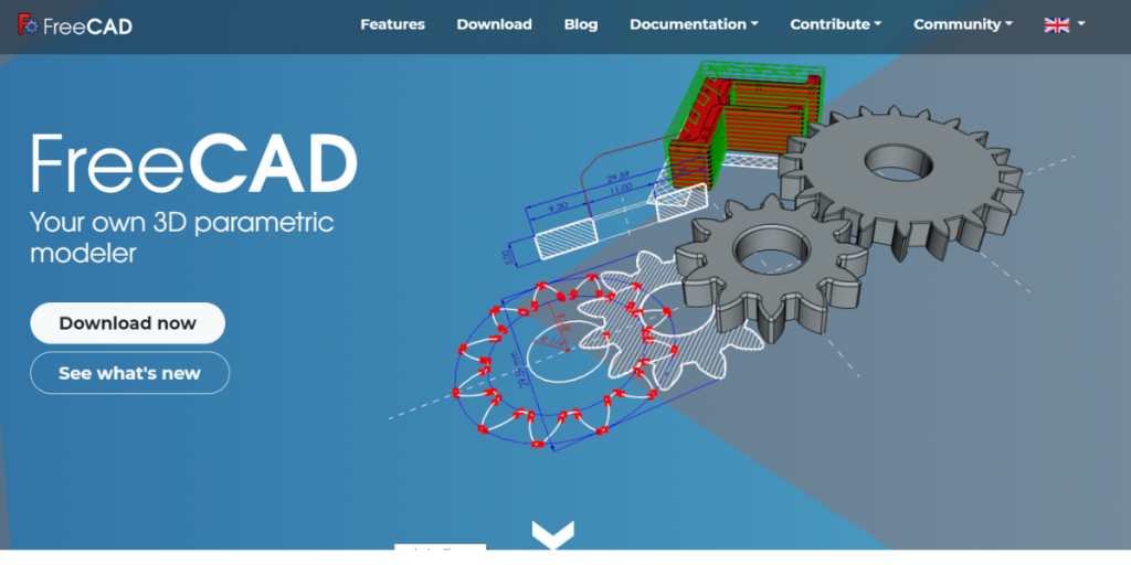 Webpage of FreeCAD