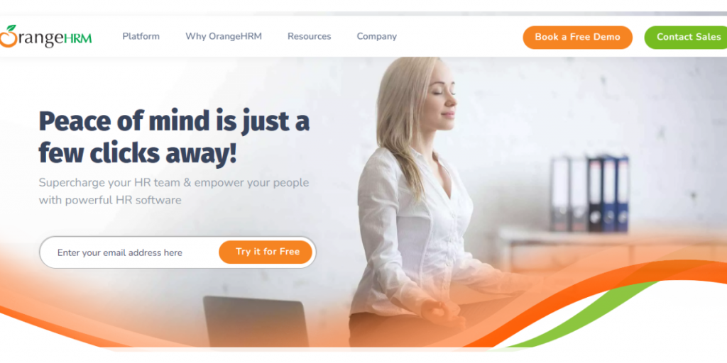 Webpage of OrangeHRM