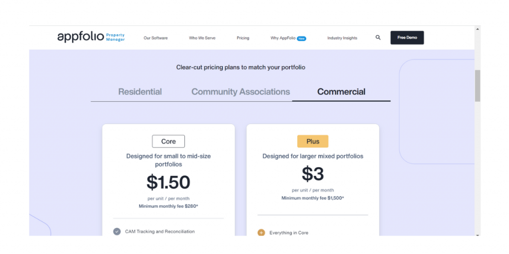 Commercial Pricing of Appfolio