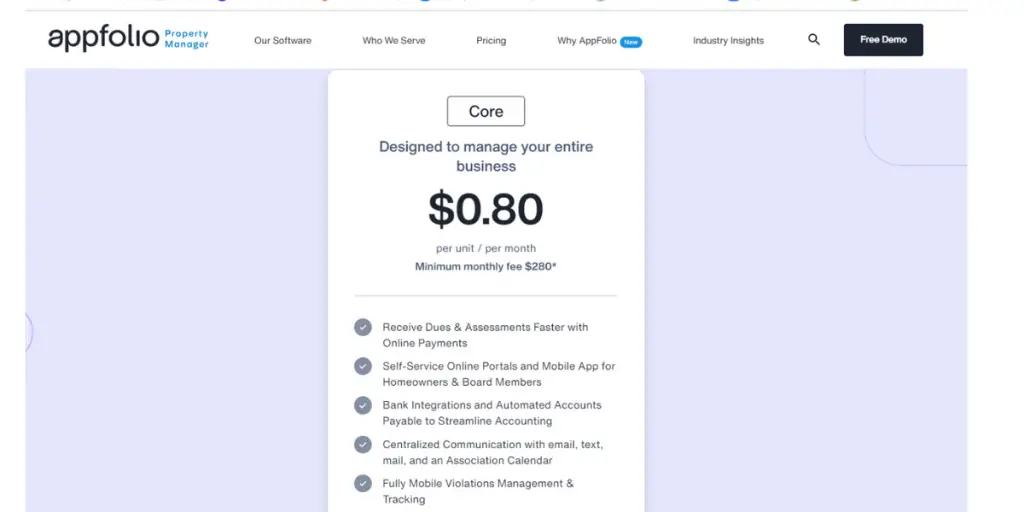 Pricing of Appfolio