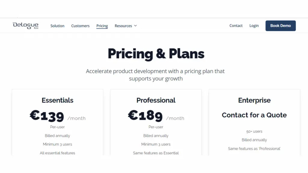 Pricing of Delogue