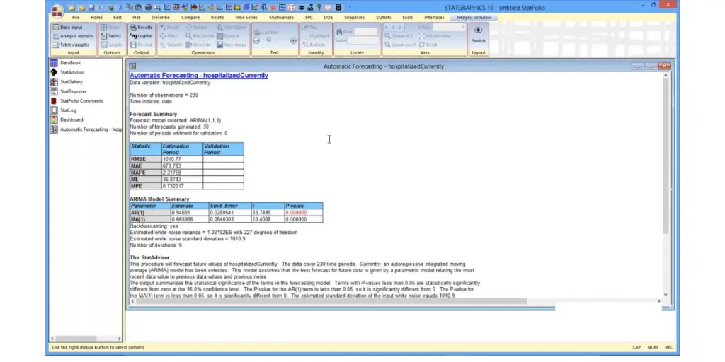 Screenshots of Machine Learning in-Demand Forecasting