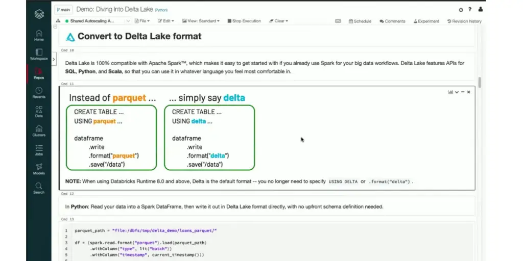 Convert Format of Delta Lake 