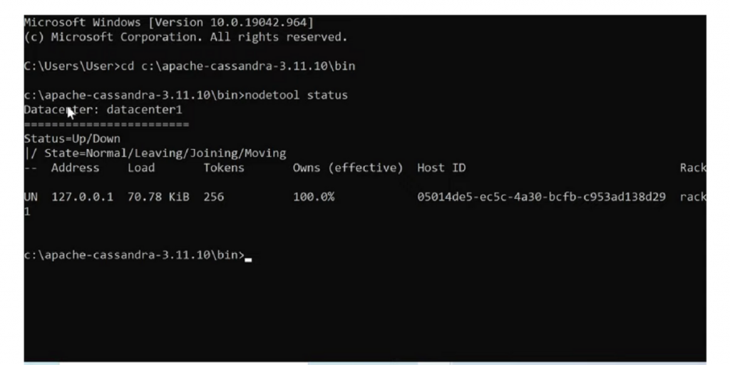Data Center demo of Cassandra