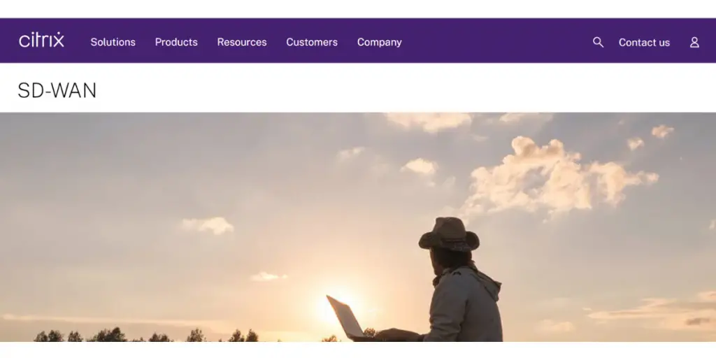Webpage of Citrix SD-WAN