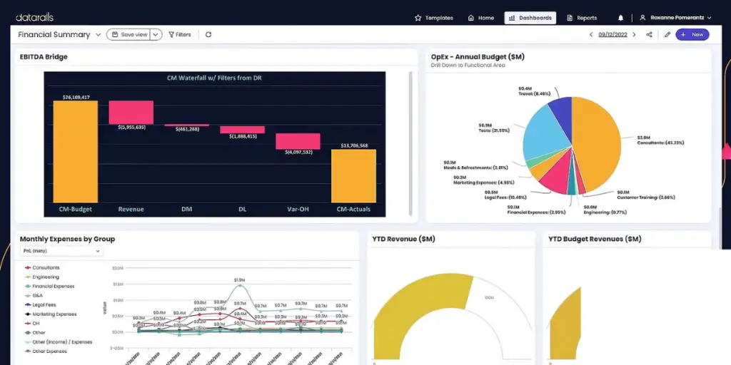 Financial Summary of Datarails