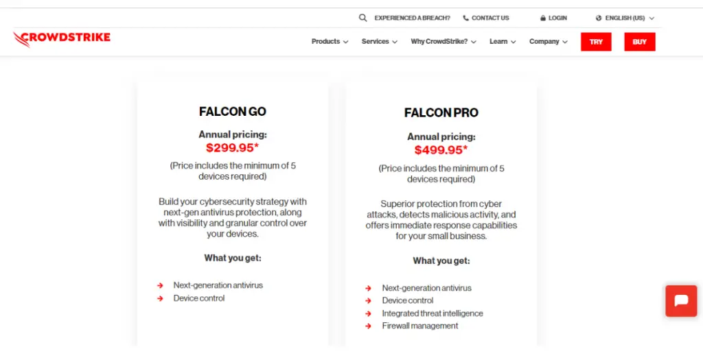 Pricing of Crowdstrike