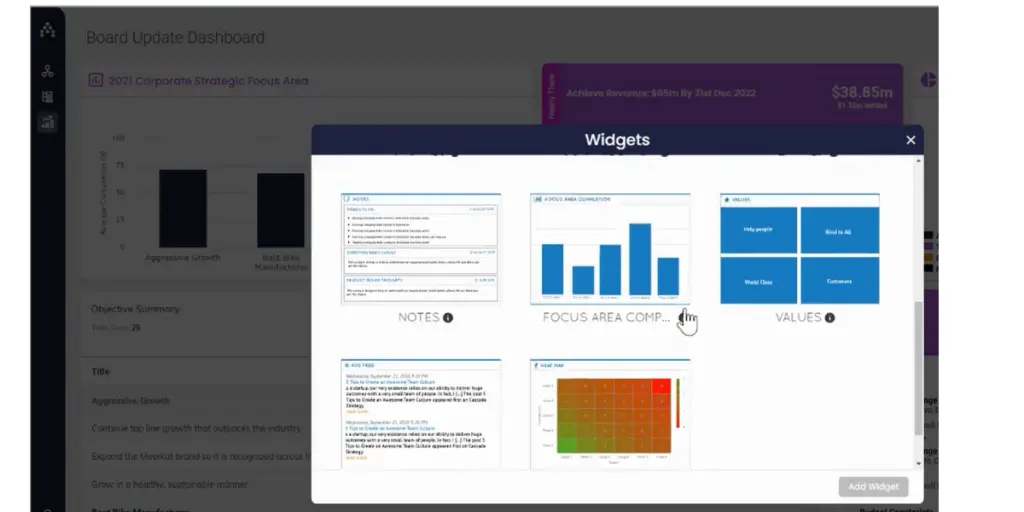 Widgets of Cascade