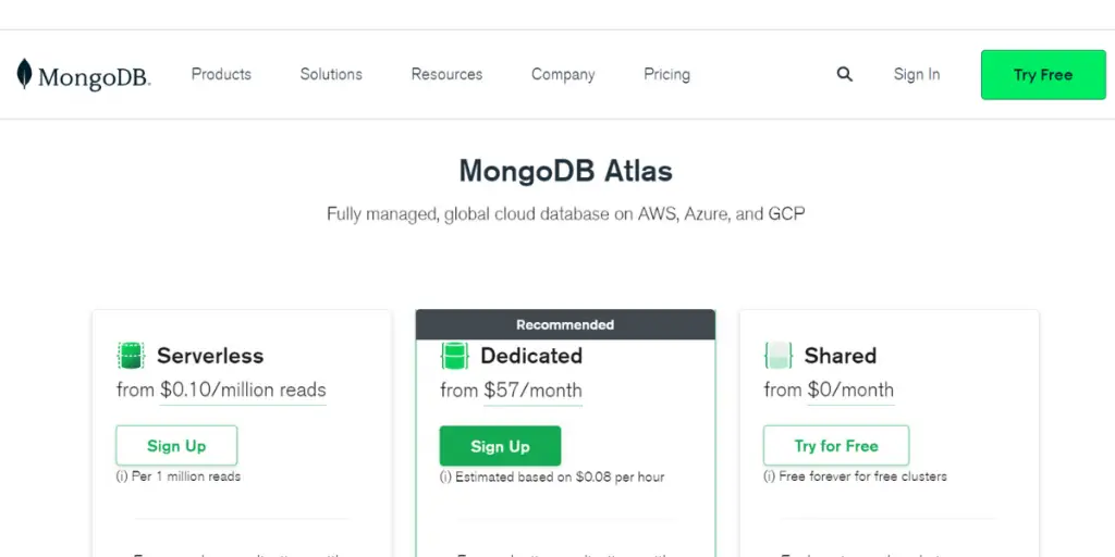 MongoDB Pricing