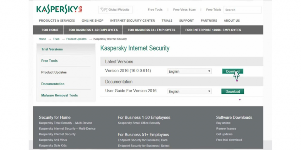 Product update of Kaspersky web security