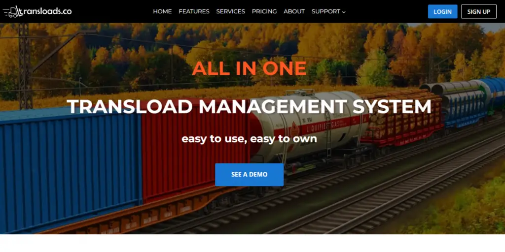 Webpage of Transloads.com