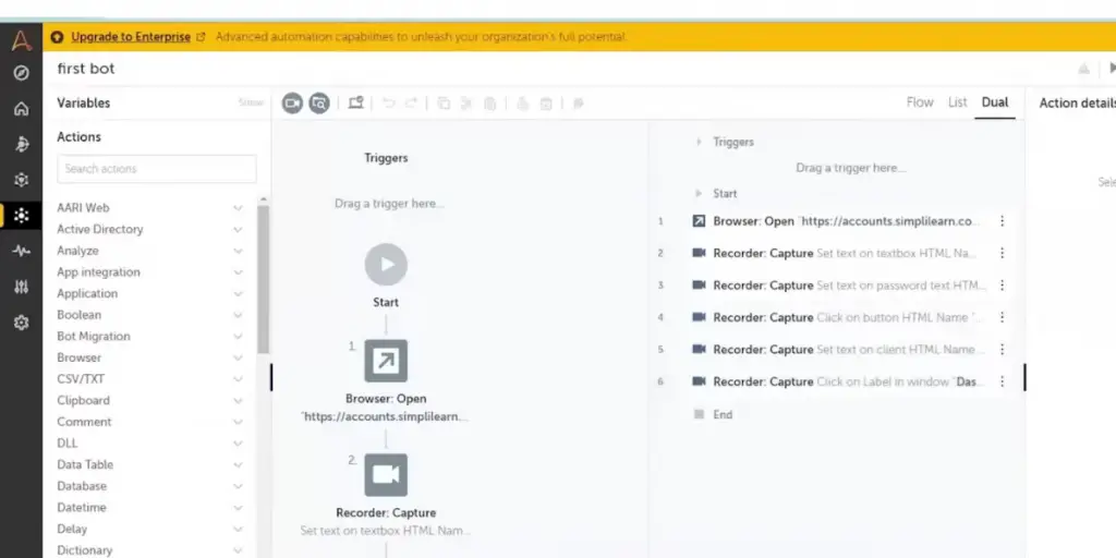 Dual Triggers of Automation Anywhere