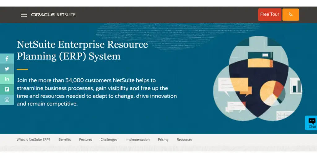 Webpage of NetSuite