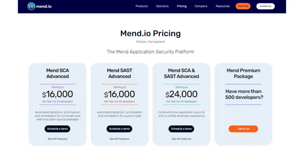 Pricing of Mend