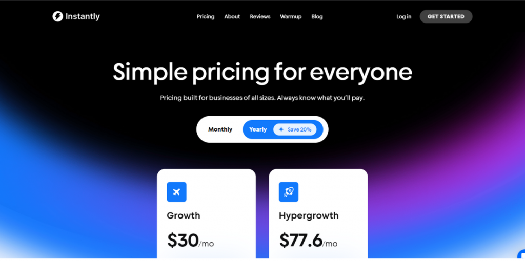Pricing of Instantly 