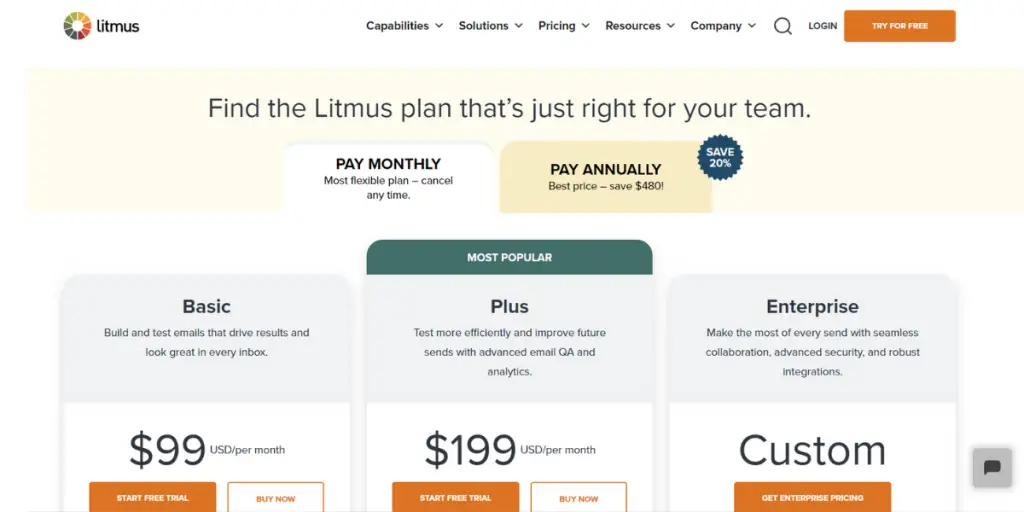 Pricing of Litmus