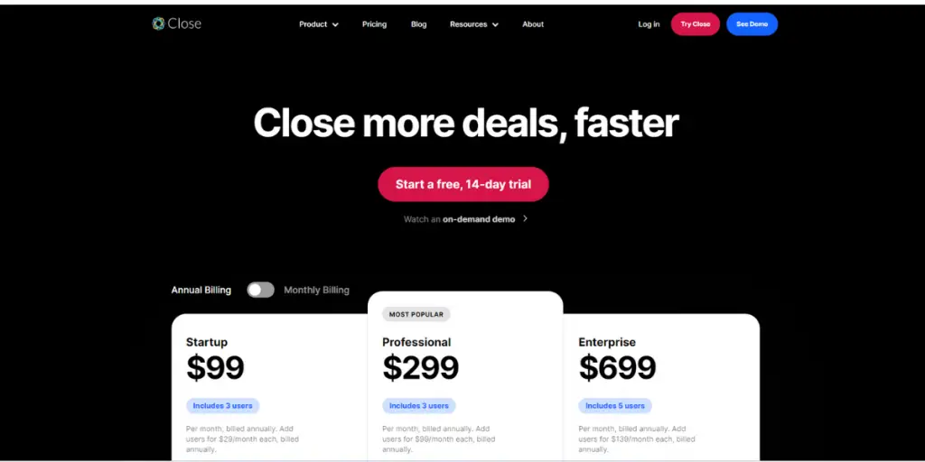 Pricing of Close