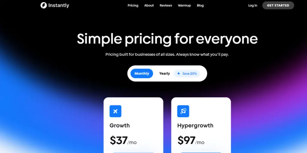 Pricing of Instantly 