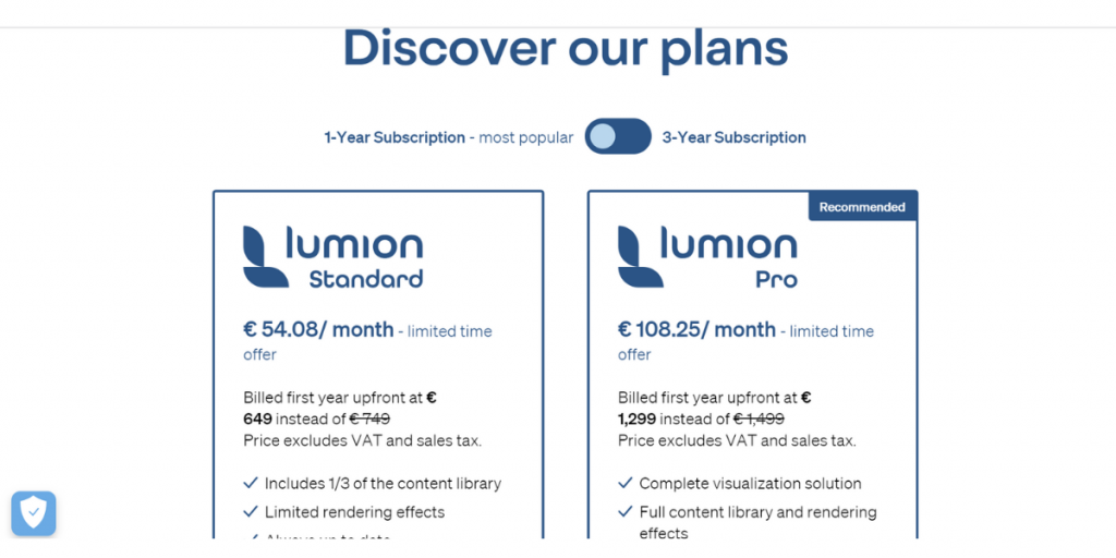 Pricing of Lumion