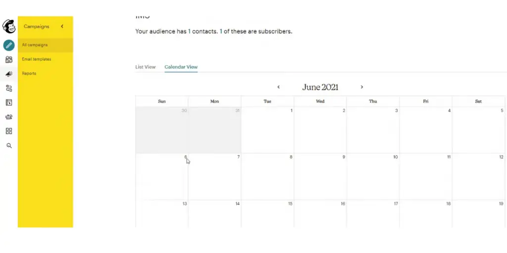 Scheduling of Mailchimp 