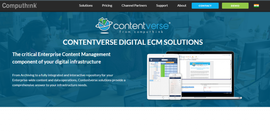 Webpage of Contentverse