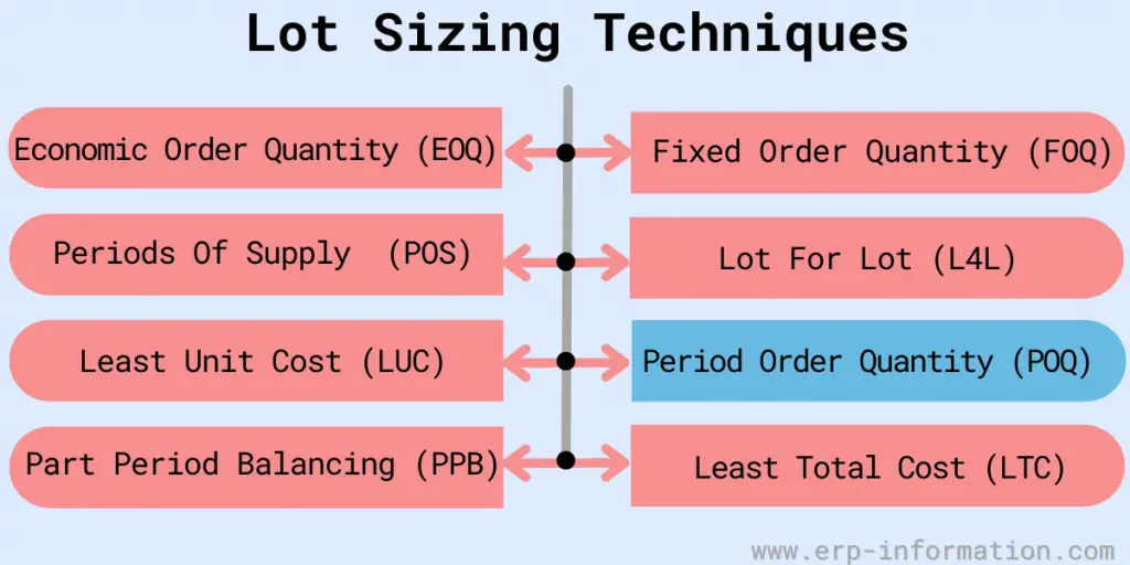 Lot Sizing Techniques