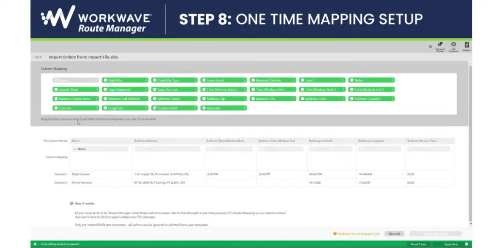 One Time Mapping Setup