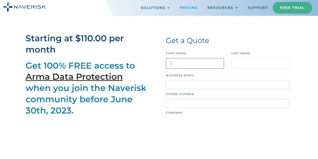 Pricing of Naverisk