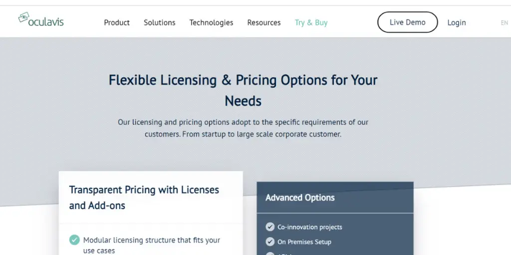 Pricing of Oculavis