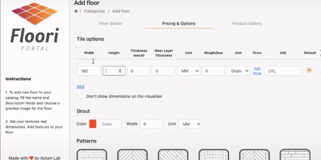 Tile Options of Floori