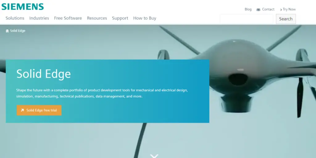 Webpage of Siemens