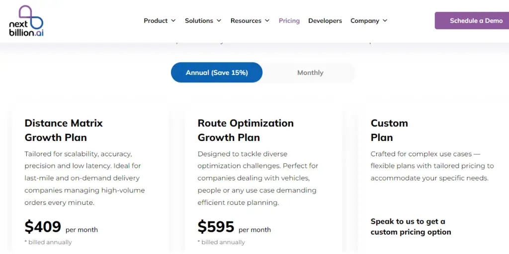 Yearly Pricing of Next Billion.ai