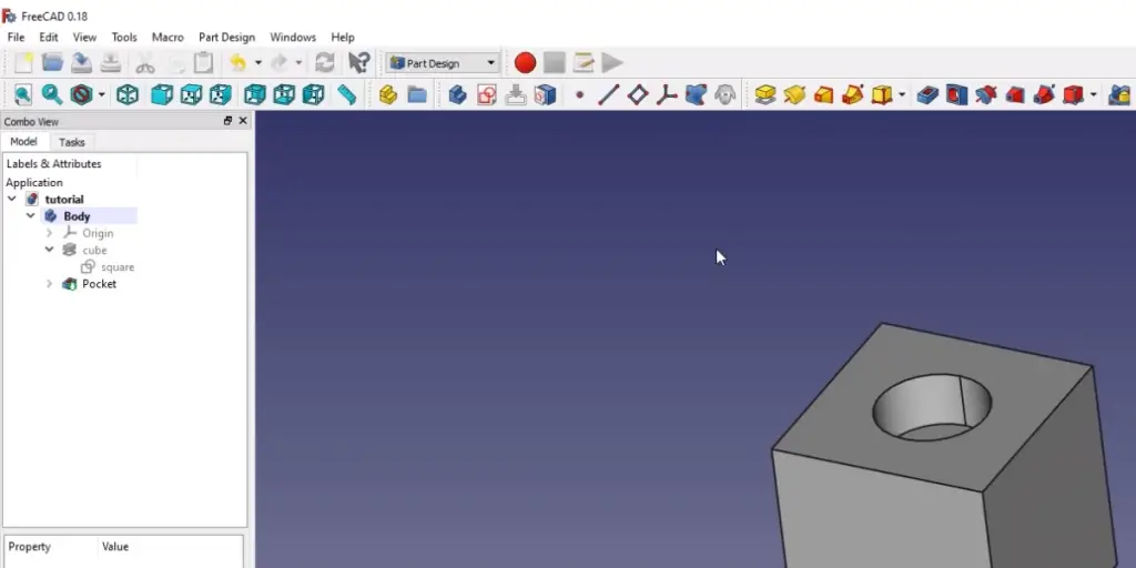 Application Tutorial of freeCAD