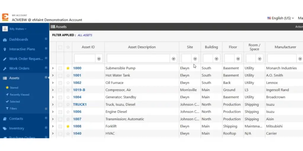 Emaint assets