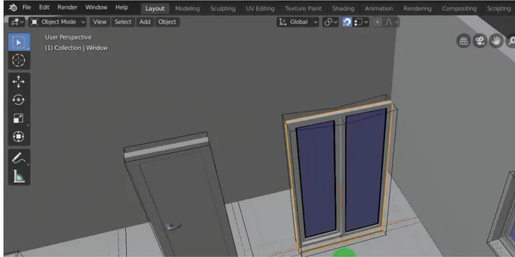 Layout of Blender