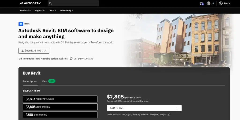 Pricing of Revit