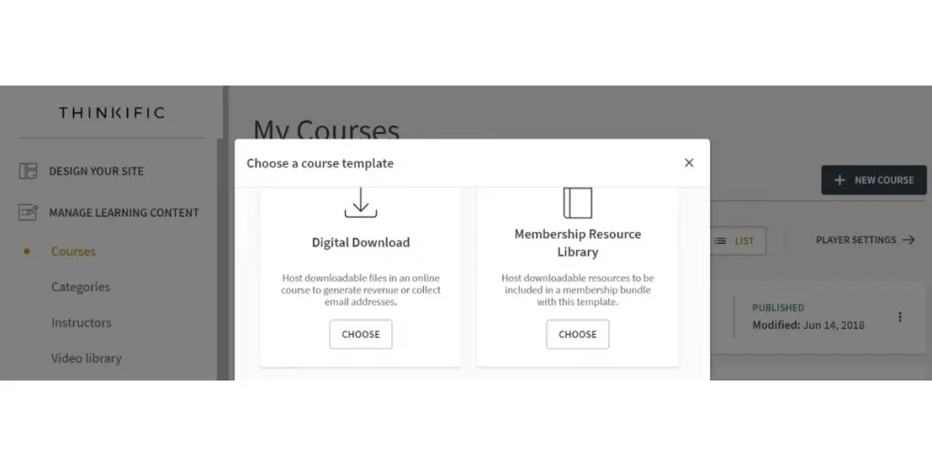 Thinkific course template 