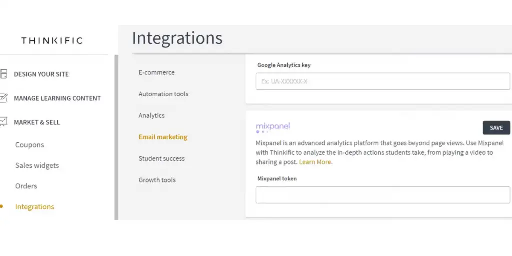 Thinkific integration 