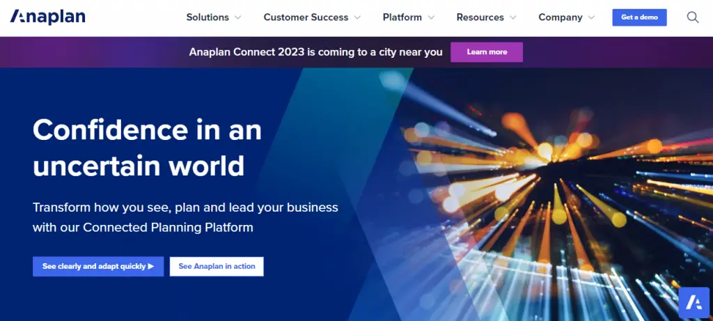 Webpage Of Anaplan