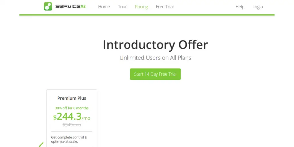 Servicem8 premium Pricing 