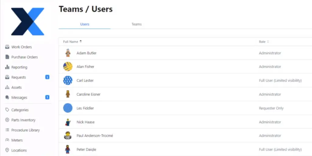 Teams and Users of MaintainX