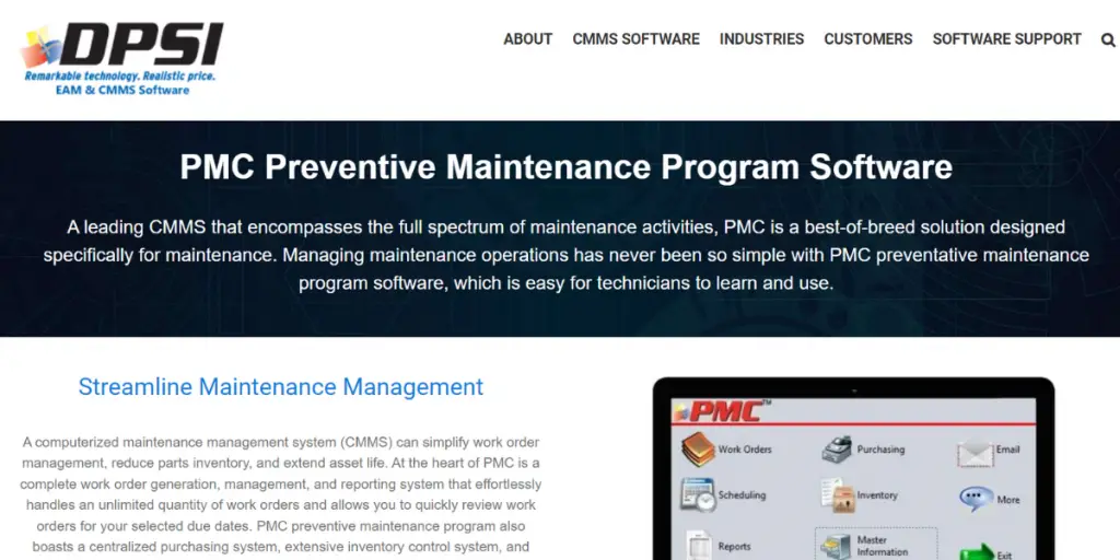 Webpage of PMC